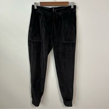 House of Harlow 1960 Black Velour Velvet Joggers Sweatpants Women  s Size Small