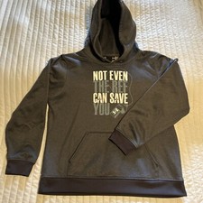 Under Armour Hoodie Sweatshirt Boys Youth XL Loose Gray  Not Even The Ref Can..  