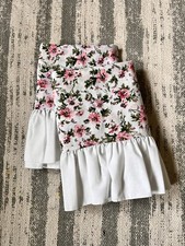 Vintage Pequot Ruffled Hem Pillowcases, 2 Standard, Pink Floral, No-Iron Muslin