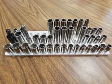 3/8 Drive Socket Organizer 3 Row 6-20 METRIC - TOOLBOX BILLET