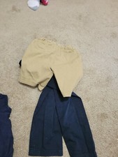 lot of 2 School uniform for boys size 5 pants blue shorts tan,