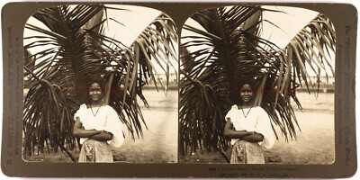 PHILIPPINES Philippinische Schönheit Schöne Junge Frau Foto Stereo Vintage 1901