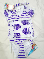 Snapper Rock 3-Pieces Girls Bikini Rashguard Swimsuit Bathing Swim Suit Sz 3