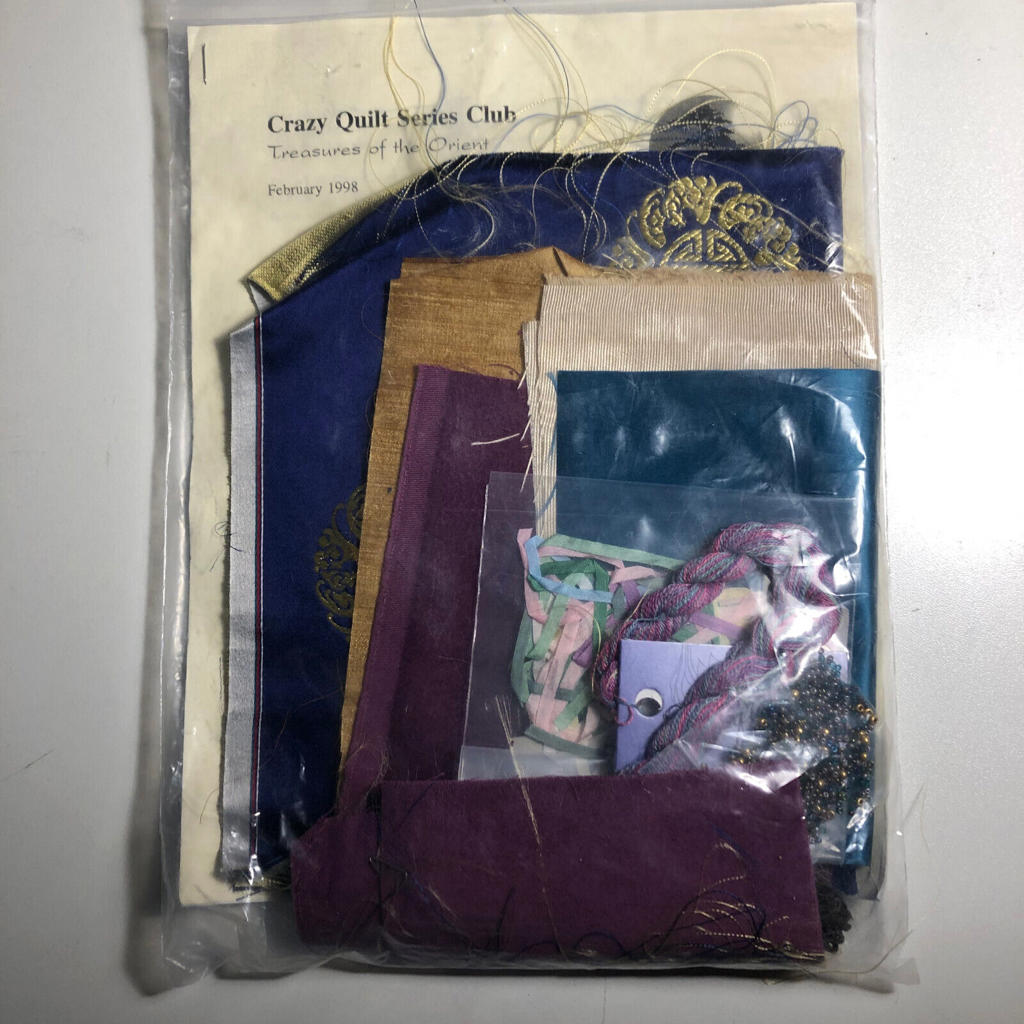 ブロックキルト Crazy Quilt Block Kit Treasures of the Orient Pattern/Fabrics