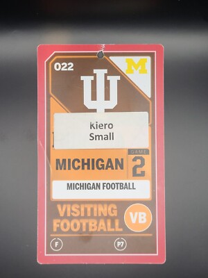 Rare 2020 on field pass - Michigan at Indiana