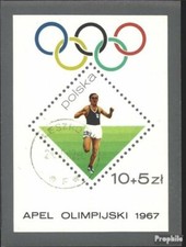 Pologne block40 (édition complète) neuf 1967 olympe. Été ´68, Mexique-sta