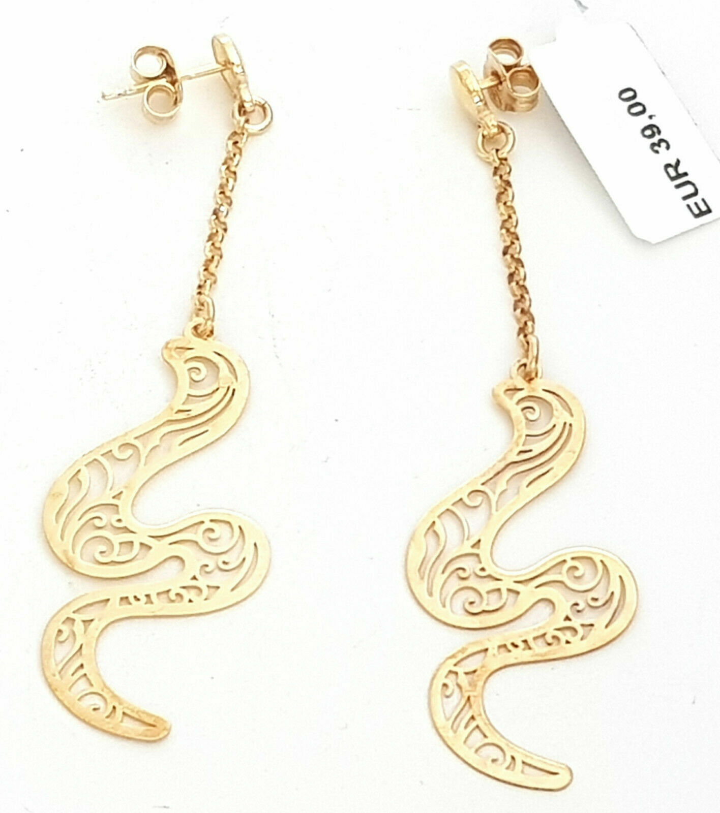 Boucles d'oreilles serpent GOOIX en plaqué or jaune pour femme
