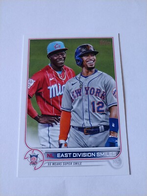 2022 Topps Series 1 NL East Division Smiles New York Mets/Miami Marlins #98 MLB