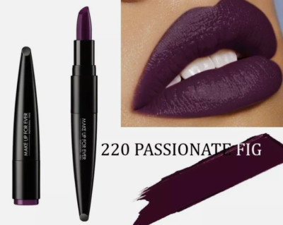 MAKE UP FOR EVER Rouge Artist Lipstick, 220 PASSIONATE FIG, NIB