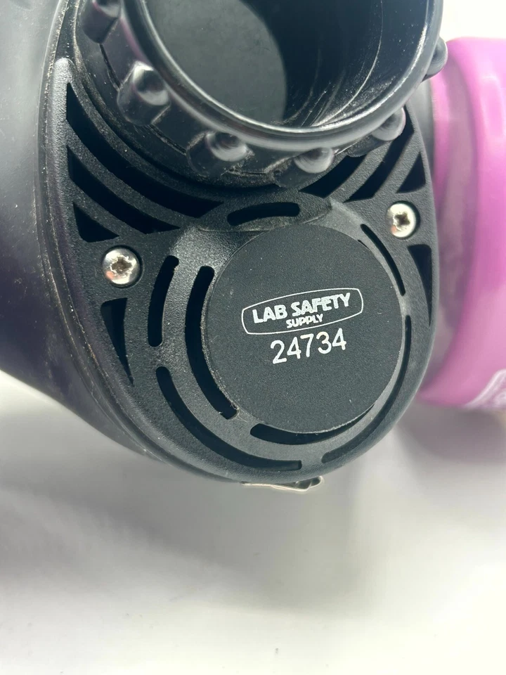 Lab Safety Supply 24734 Reusable Full Face Respirator Mask Black Dual Filters - Image 2 of 4