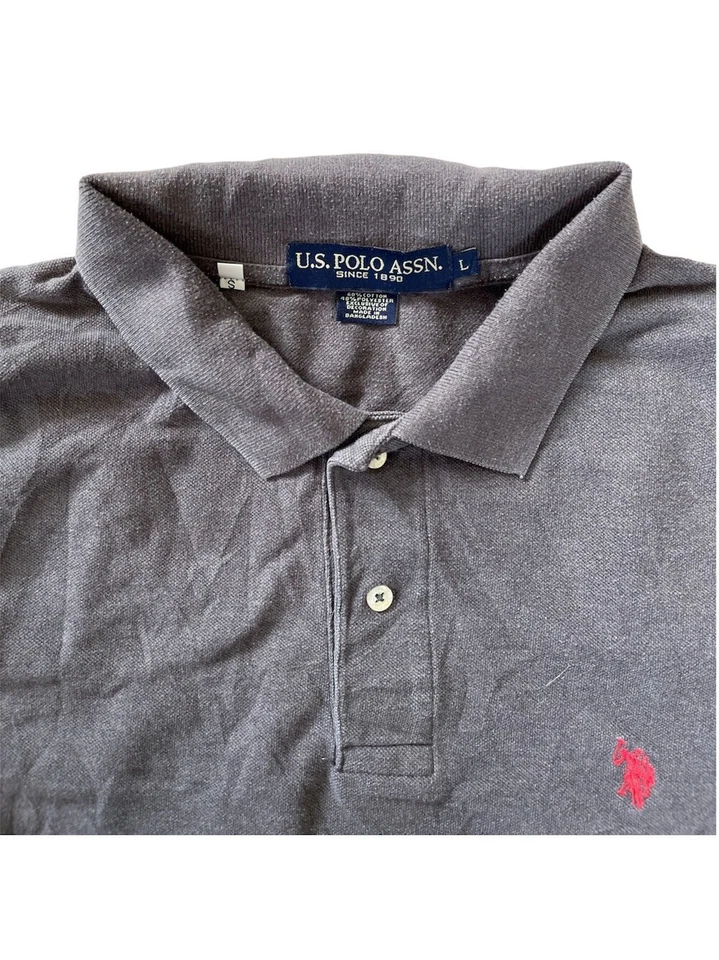 Reworked Branded Crop Top Upcycled 90s Vintage US Polo Shirt  Grey  S-CRTOP71 - Image 2 of 3