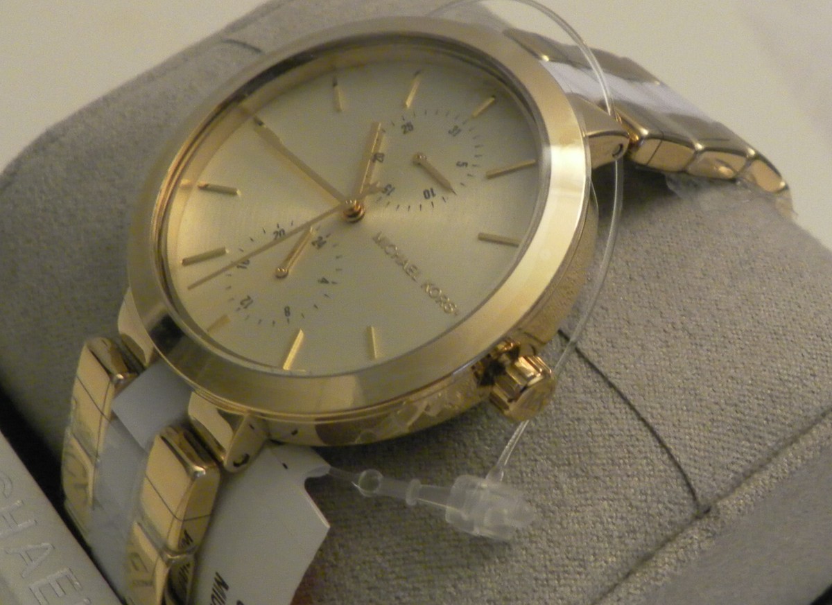NWT MICHAEL KORS Garner Gold Tone Dial Ladies Watch MK6472 