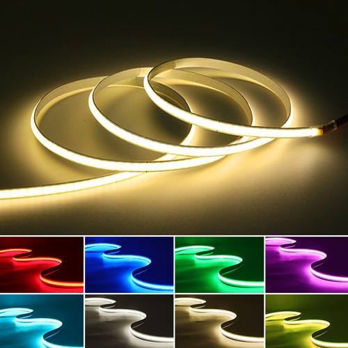 5V USB 4mm COB LED Strip Light Flexible Tape Lights Car Home PC DIY Lighting - Picture 1 of 24