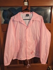 PINK TAP OUT Mixed Martial Arts Boxing Warm Up Button Up Jacket Medium RED Logo