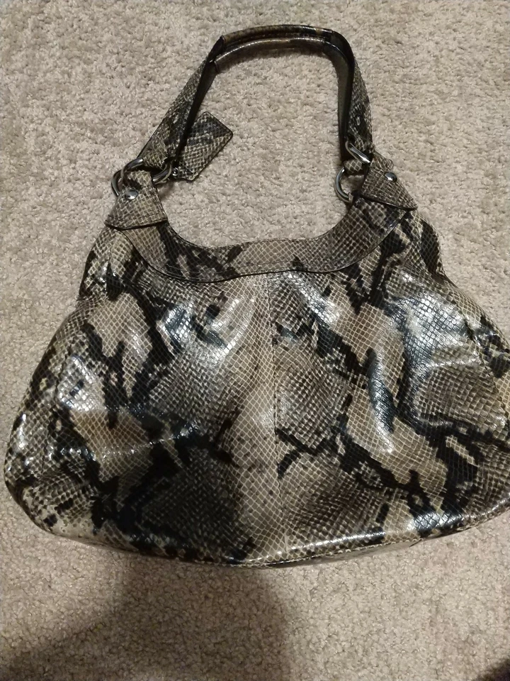 Coach Soho Lynn Python Embossed 3 Compartments Snakeskin Hobo Purse E1120 F17419 - Image 2 of 4