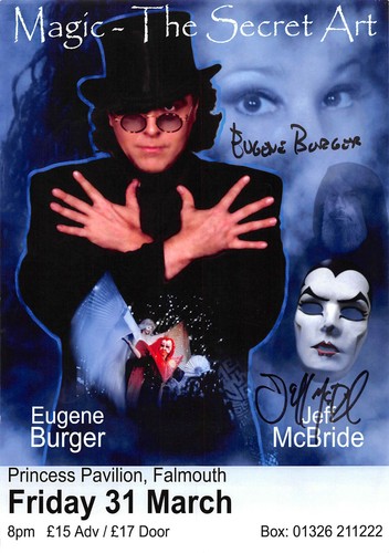 Magic The Secret Art Poster Eugene Burger Jeff McBride Sharpie Signed