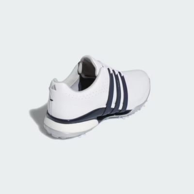 adidas Tour360 24 BOOST Golf Shoes White/Collegiate Navy  display picture 1