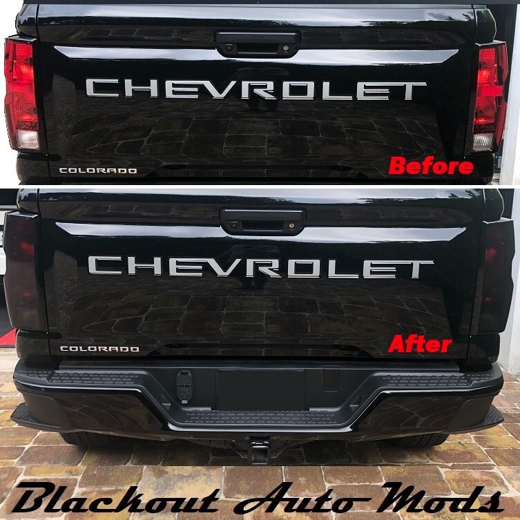 Tail Light Blackout Kit Smoked Vinyl Overlay For 2023 Chevrolet