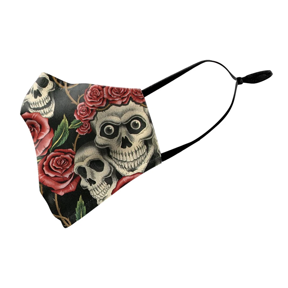Adult Unisex Facemasks Halloween Gift Skulls Roses Death Temptation Mouth Masks - Image 3 of 4