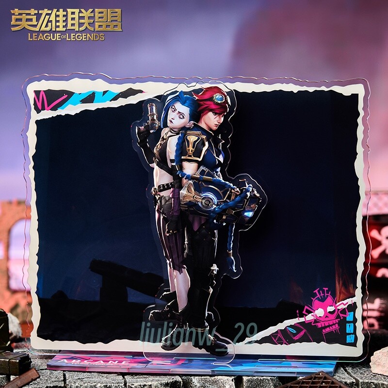 ARCANE スタンドディスプレイカード Arcane: League of Legends Acrylic Desktop Stand Plaque JINX VI