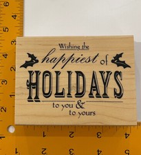 Happiest of Holidays Rubber Stamp by Recollections