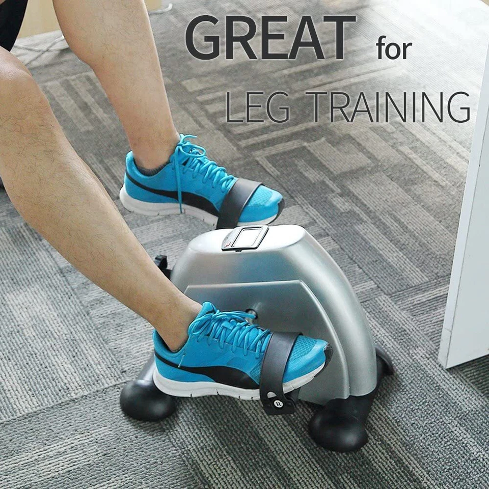 Mini Exercise Bike Pedal Exerciser Trainer with LCD Fitness Home Gym Portable - Image 3 of 4
