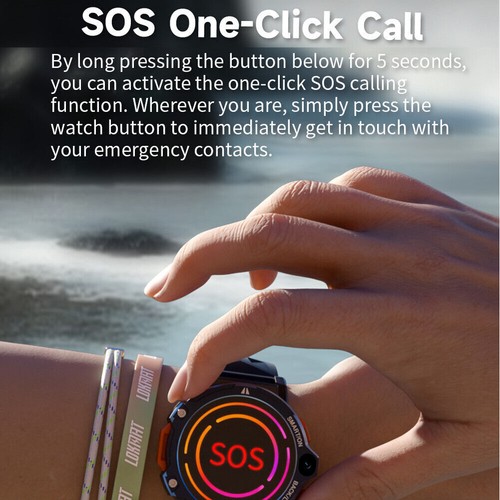 4G Smart Watch Men Bluetooth Call Wristwatch Sports Bracelet 1.6inch Touchscreen - Picture 8 of 11