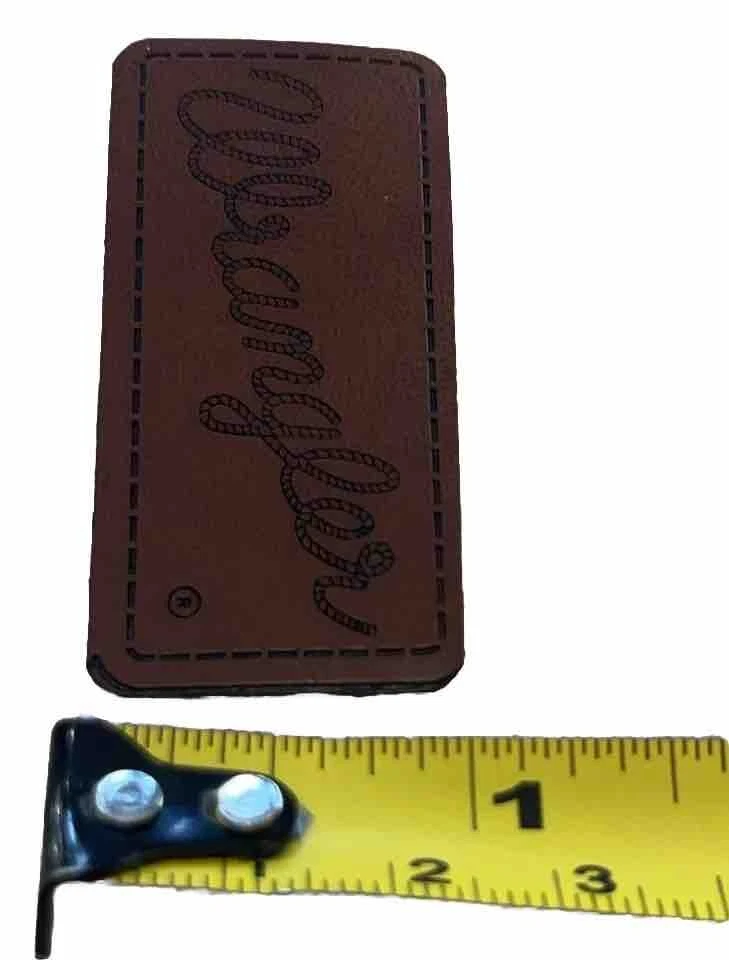 3 Wrangler Jeans Western Rodeo Faux Leather Patch Crafts Sewing Accessories - Image 4 of 4