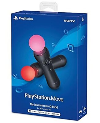 PlayStation Move Motion Controllers Two Pack PS3 PS4 Very Good PlayStation 4 6Z