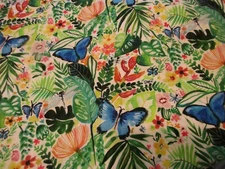 Cotton Fabric 1 Yard Cute Blue Butterflies Dear Stella August Wren