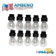 Clear Tail Signal Brake Light Bulb Lamp 3157 10 Pack New Us