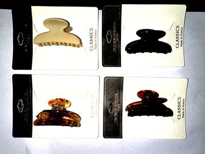 French Atelier Curved Hair Jaw Lot Of 4