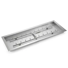 Stanbroil 36"x12" Stainless Steel Fire Pit Pan with Jet Burner 150,000 BTU