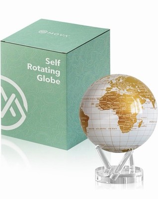 MOVA Globus Perlweiß & Gold Prestige (4,5'')   Rotierender Weltglobus 