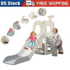 6 in 1 Kids Slide Climber Playset Indoor Outdoor Freestanding Toddler Playground