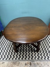 Ercol vintage Retro Extending Dining Table D End Seats 10 Model 705 Solid Elm