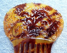 Faux tortoiseshell openwork hair comb - NO US IMPORT FEES