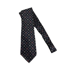 Adolfo Couture Tie Mens Blue Red Geometric Silk Imported Fabric Classic Neckwear