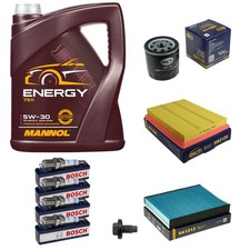 Kit Revisione 5L MANNOL Energy 5W-30 per Ford Fiesta V 1.25 16V 1.4 1.6