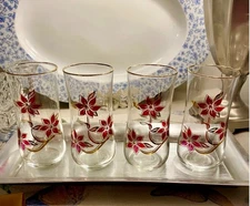 Set Of 4 Gorgeous vintage MCM A. Masserini highball/lemonade glasses, Italy