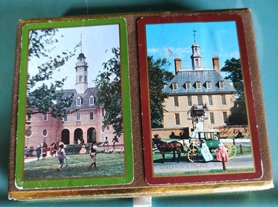 Vintage Congress Playing Cards Double Deck Governor's Palace Williamsburg