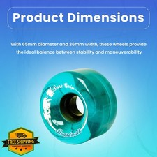 Sure-Grip Boardwalk Outdoor Roller Skate Wheels Set of 8 - 65mm Urethane