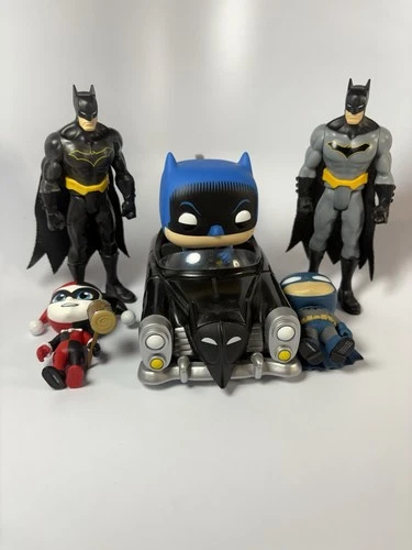 Batman Toy Lot Funko Pop 50s Batmobile + 4 Figures | DC Comics Hero Collectibles