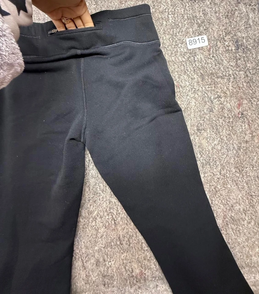 L.L.Bean Pants Womens Black Polartec Fleece Pocket Size Small - Image 3 of 4