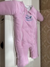Baby Merlin's Magic Sleepsuit Size 3-6 Months Pink Cotton Double Zipper