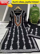 Readymad Chikanakari Kurta/kurti and plazoo Set for Women's Party Festive Outfit