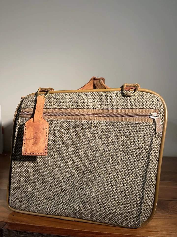 2 bolsas de lona vintage Hartmann Walnut Tan Tweed® y cuero de 20" para equipaje de mano/gimnasio. Foto 4 de 4