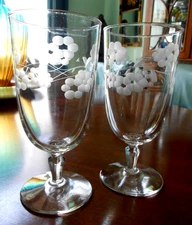 TWO Libbey Glenmore Iced Tea Glasses Cut   # 3001 6-3/4"