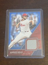 2026 Topps Baseball Blue Major League Material Aaron Nola Relic Card #076/150