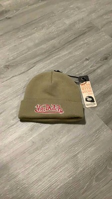 Von Dutch Unisex Adult Logo Retro Beanie Hat Beige 